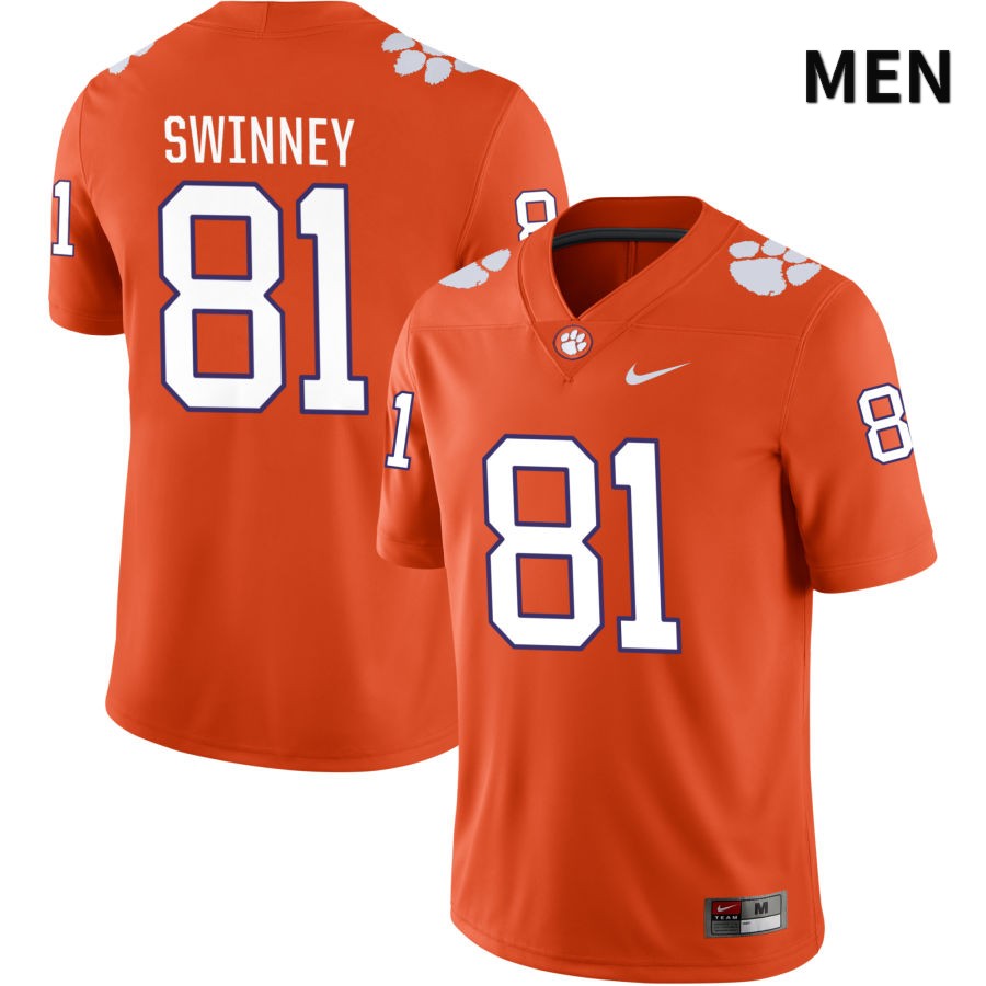 Men's Clemson Tigers Drew Swinney #81 College Orange NIL 2022 NCAA Authentic Jersey Version GIO00N3W